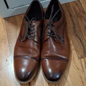 Stacey Adams Dickenson Brown Leather Men's Dress Shoes_1